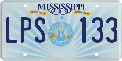 MS license plate LPS133