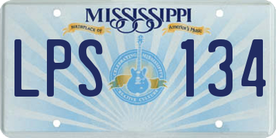 MS license plate LPS134
