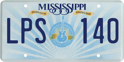 MS license plate LPS140