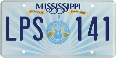 MS license plate LPS141