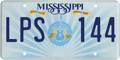 MS license plate LPS144