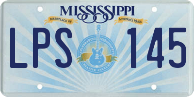 MS license plate LPS145