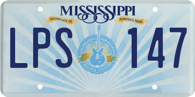 MS license plate LPS147