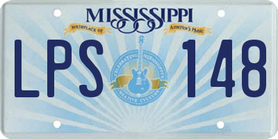 MS license plate LPS148