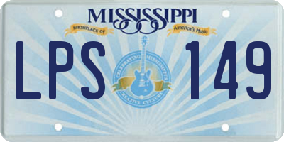 MS license plate LPS149