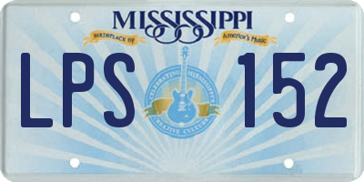 MS license plate LPS152