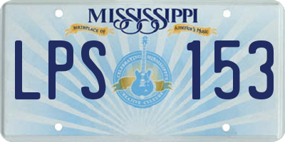 MS license plate LPS153