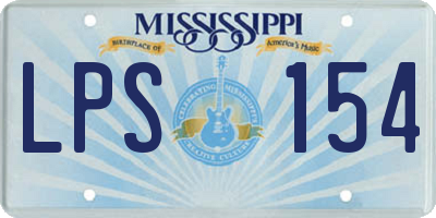 MS license plate LPS154