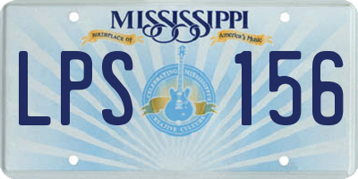 MS license plate LPS156
