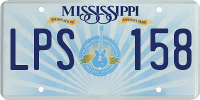 MS license plate LPS158