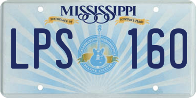 MS license plate LPS160