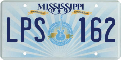 MS license plate LPS162