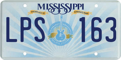 MS license plate LPS163