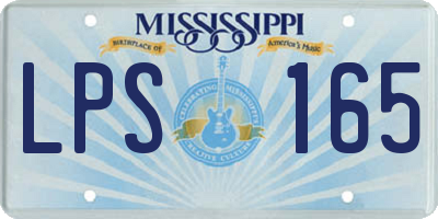 MS license plate LPS165