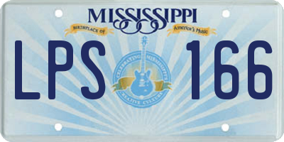 MS license plate LPS166
