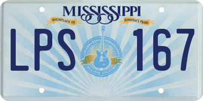 MS license plate LPS167