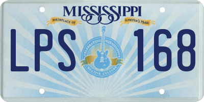 MS license plate LPS168