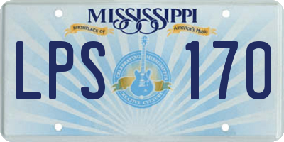 MS license plate LPS170
