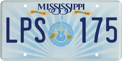 MS license plate LPS175