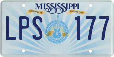 MS license plate LPS177