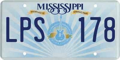 MS license plate LPS178