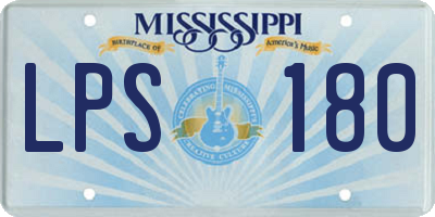 MS license plate LPS180
