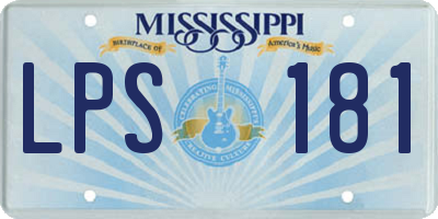 MS license plate LPS181