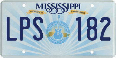 MS license plate LPS182