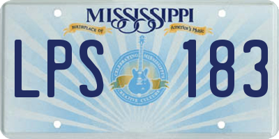 MS license plate LPS183