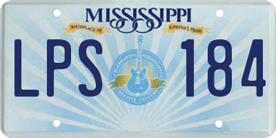 MS license plate LPS184