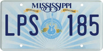 MS license plate LPS185