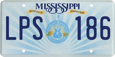 MS license plate LPS186