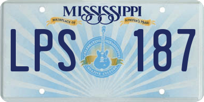 MS license plate LPS187