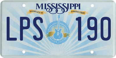 MS license plate LPS190