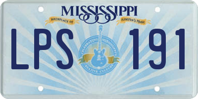 MS license plate LPS191