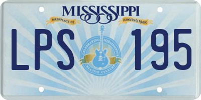 MS license plate LPS195