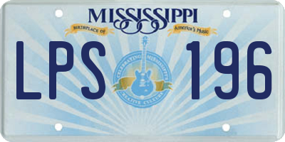 MS license plate LPS196