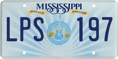 MS license plate LPS197