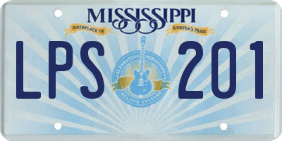 MS license plate LPS201