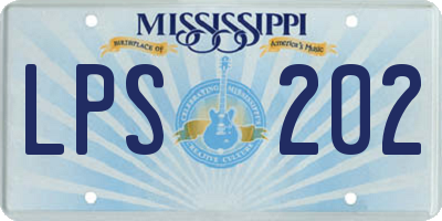 MS license plate LPS202
