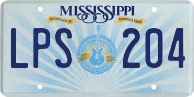 MS license plate LPS204