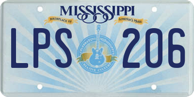 MS license plate LPS206