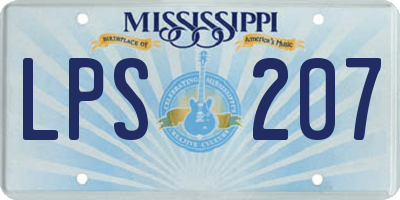 MS license plate LPS207