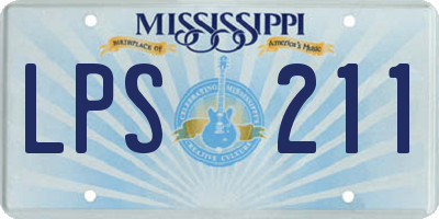 MS license plate LPS211