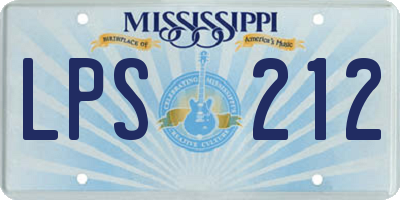 MS license plate LPS212