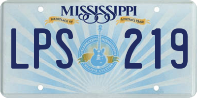 MS license plate LPS219