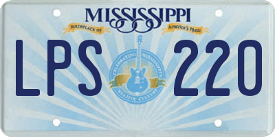 MS license plate LPS220