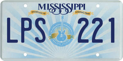 MS license plate LPS221