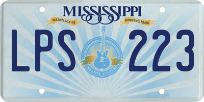 MS license plate LPS223