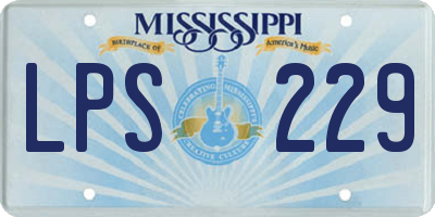 MS license plate LPS229